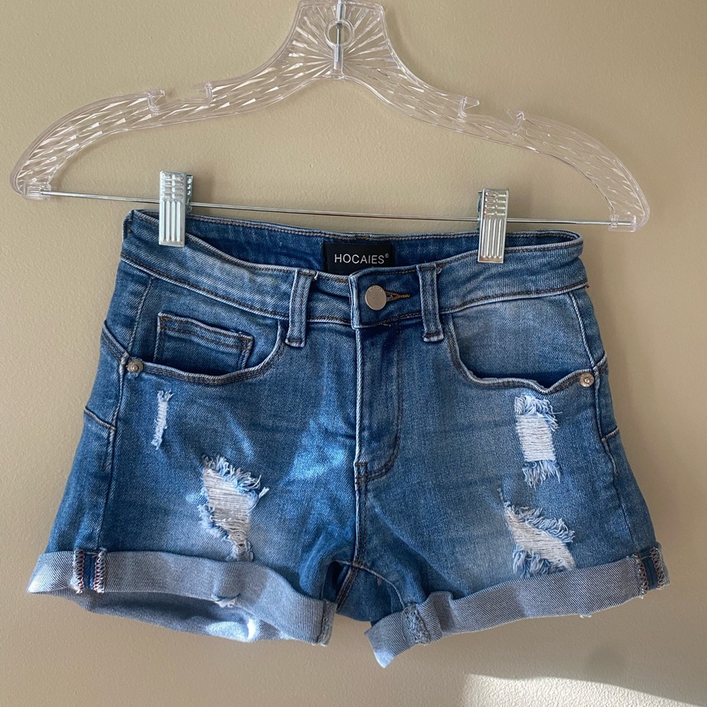 HOCAIES- denim jean shorts- 24w